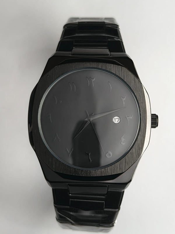 Arabic Black Dial Watch with Date Display